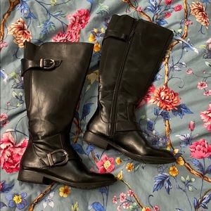 Lifestride Black Knee high Wide Calf Riding Boots